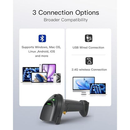 Scanner Inateck: Inateck Wireless Barcode Scanner 1D/2D QR – Packaging