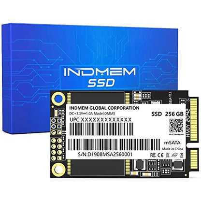 mSATA SSD 256GB: INDMEM Internal Mini SATA III SSD – Front View