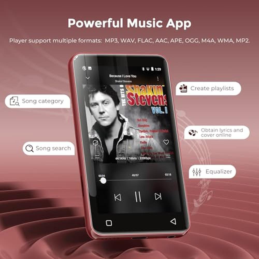 innioasis 80GB MP3 Player with Bluetooth and WiFi – Close-up Detail