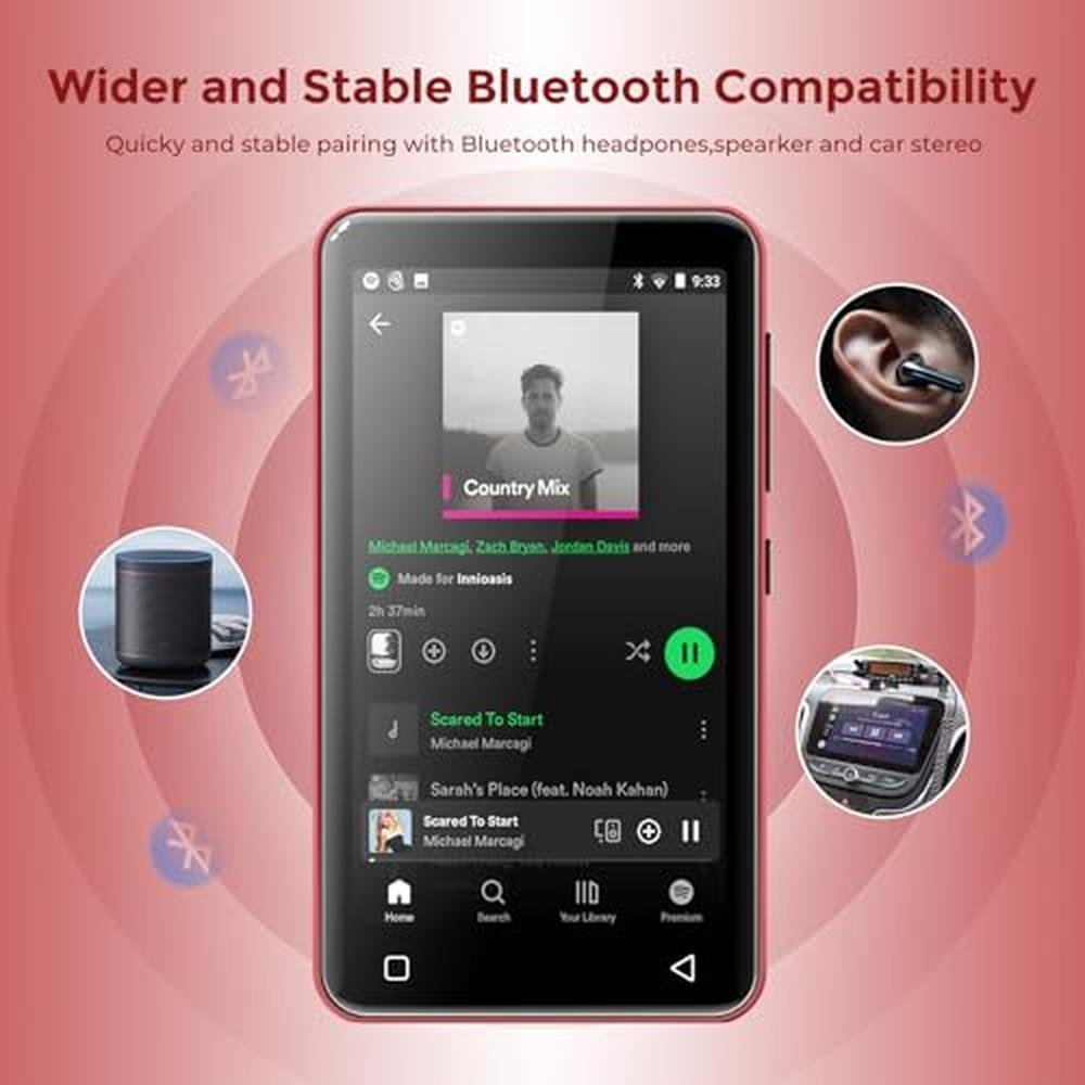 innioasis 80GB MP3 Player with Bluetooth and WiFi – Packaging