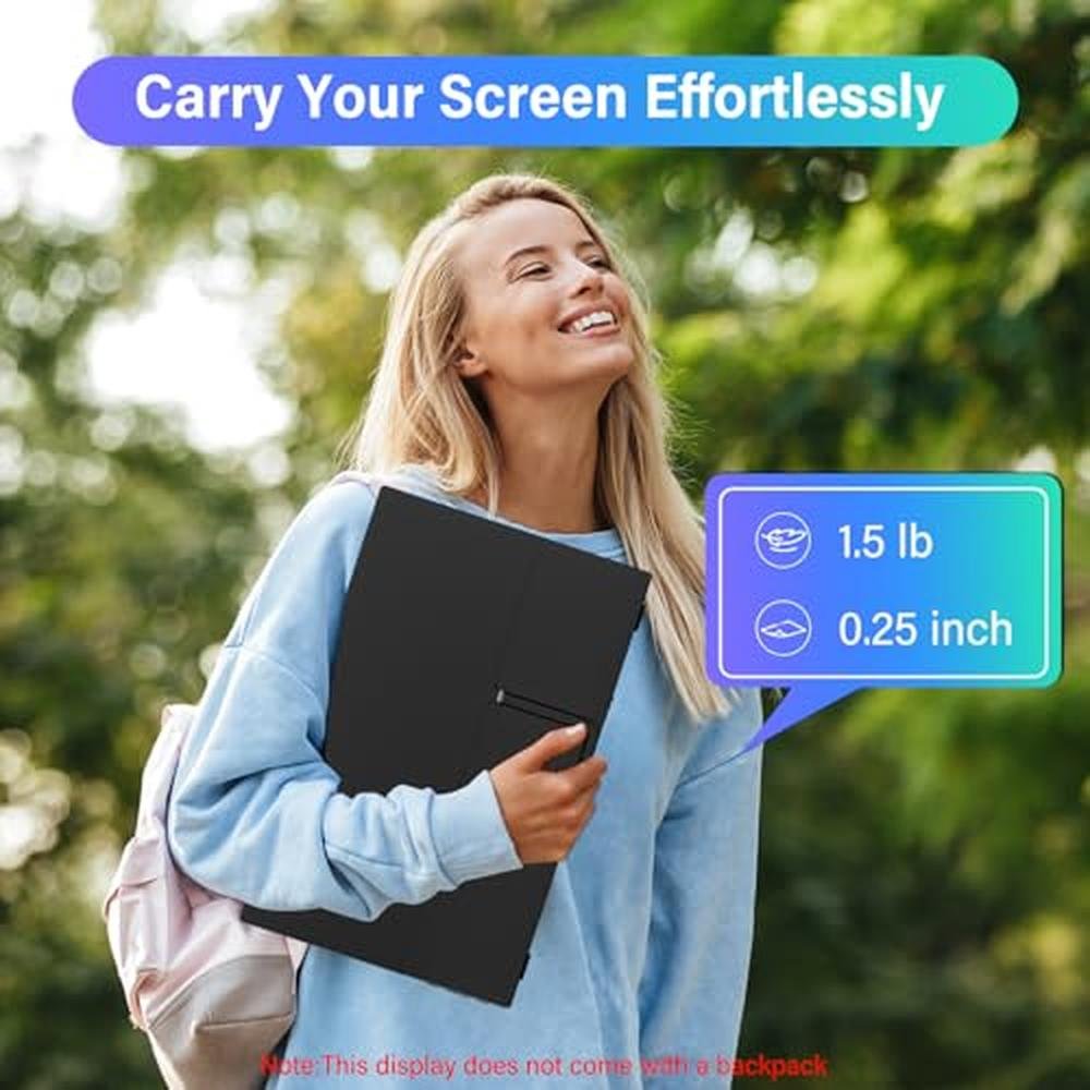 Portable Monitor: InnoView 15.6'' FHD 1080P USB-C – Packaging