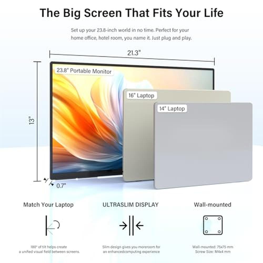 Monitor InnoView: InnoView Large Portable 23.8inch FHD – In Use