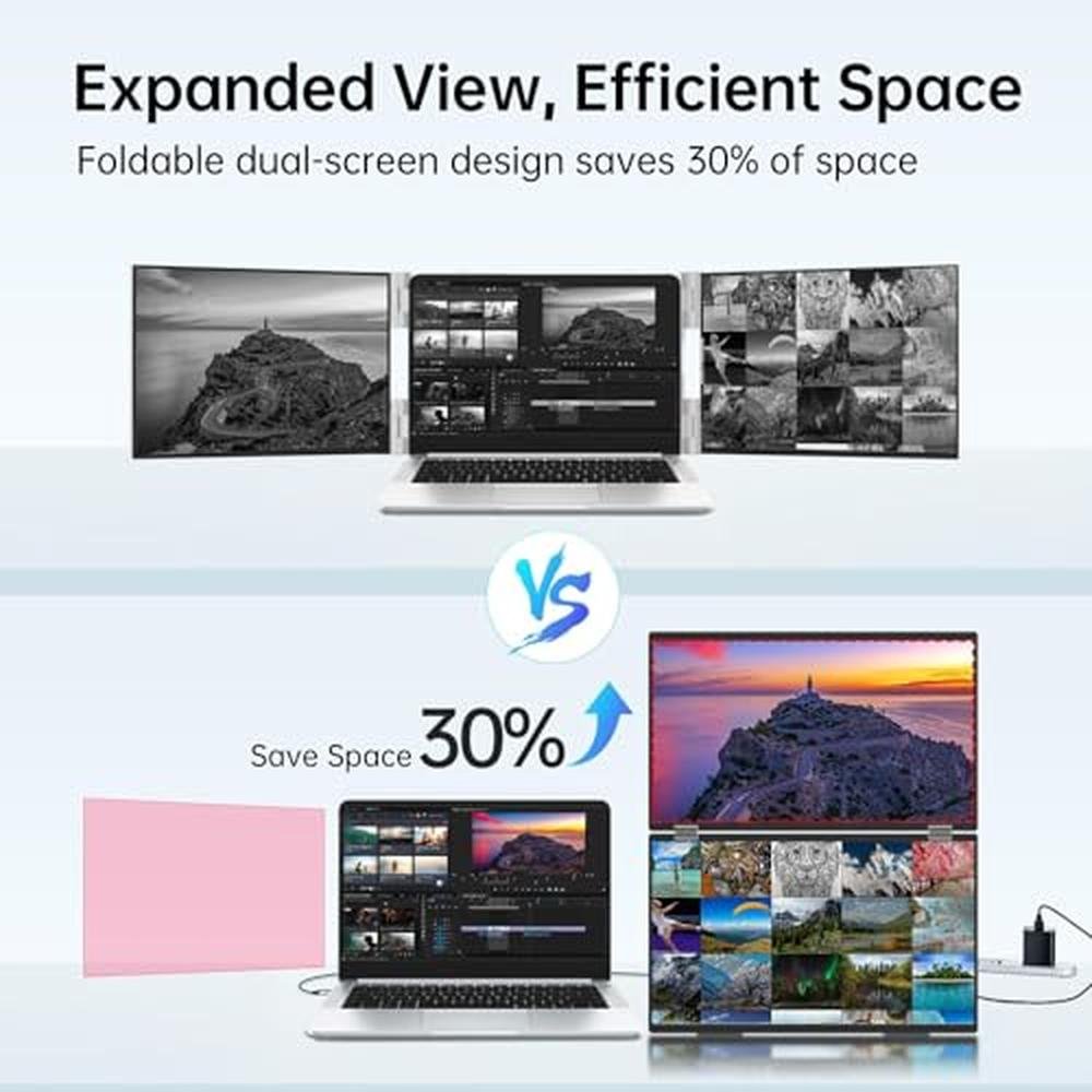 Monitor Dual: InnoView Portable Dual Monitor 15.6 1920x1080 – Side View