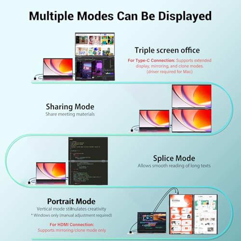 Monitor Dual: InnoView Portable Dual Monitor 15.6 1920x1080 – Close-up Detail