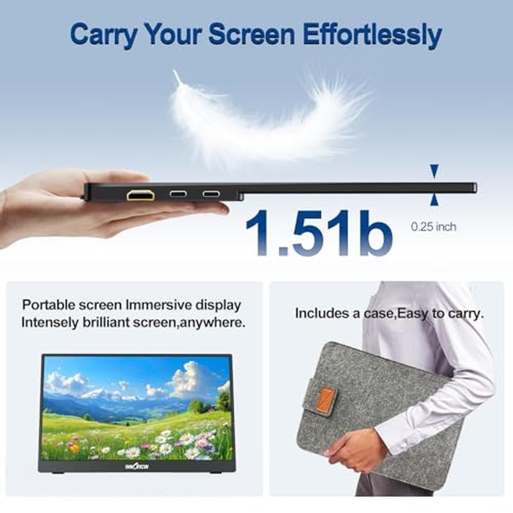 Portable Monitor: InnoView 15.6 1080P Ultra-Slim Laptop – Packaging
