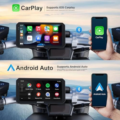 Innovv Motorcycle: Innovv N2 Carplay Dash Cam 6 Touch Screen – Side View