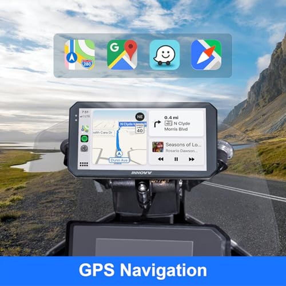 Innovv Motorcycle: Innovv N2 Carplay Dash Cam 6 Touch Screen – Close-up Detail