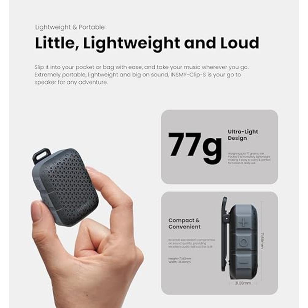 INSMY Wearable Bluetooth Speakers IP67 Waterproof – Packaging