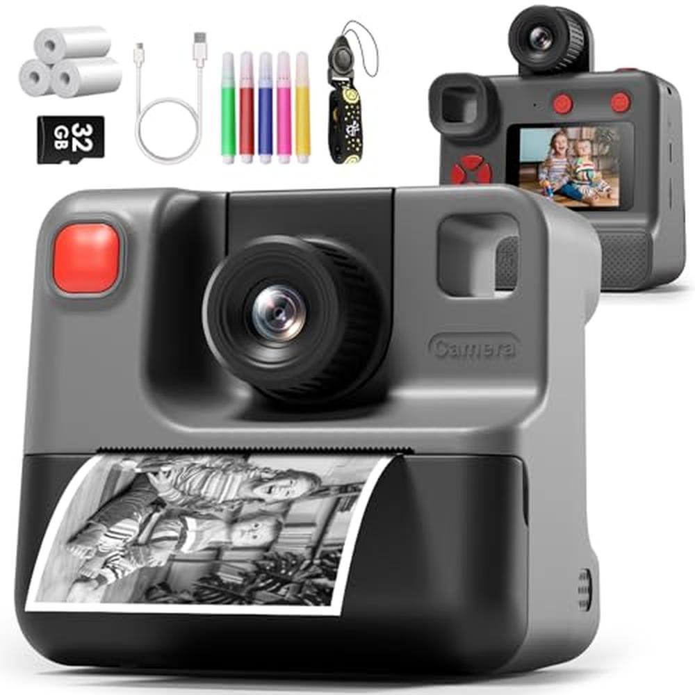 Instant Print Camera: Kids Instant Camera 1080p – Front View