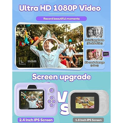 Instant Kids Camera: Premium 2.4 Inch Screen – In Use