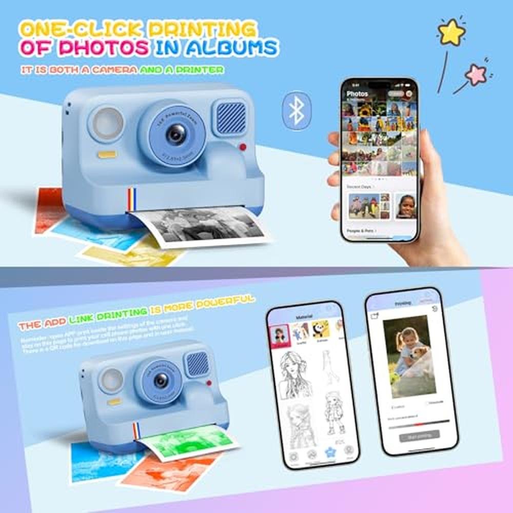 Camera Kids: TYPONOS Instant Print Camera for Girls and Boys – Close-up Detail