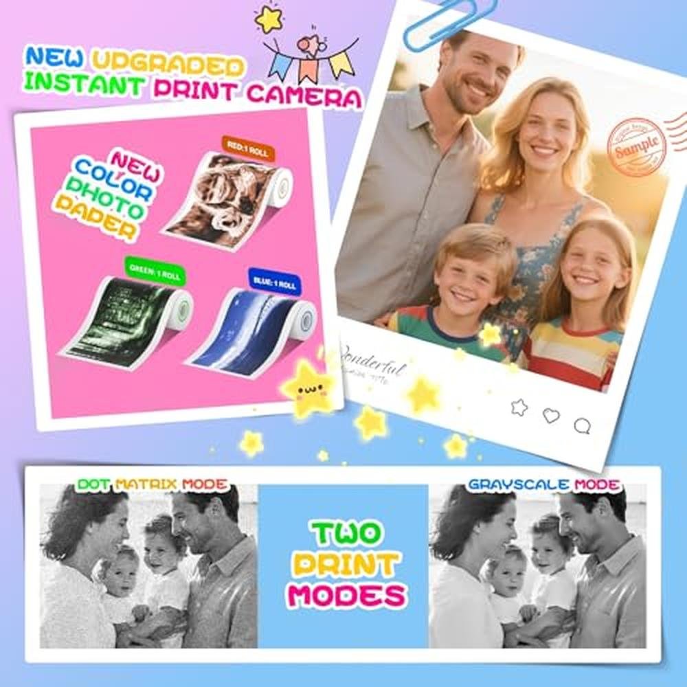 Camera Kids: TYPONOS Instant Print Camera for Girls and Boys – In Use