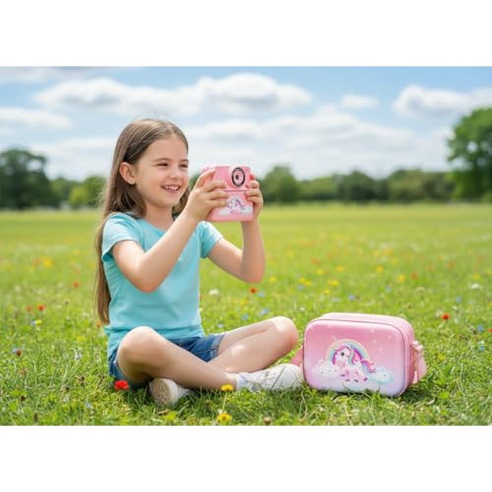 Instant Print Camera: Digital Selfie Cam for Kids – Side View
