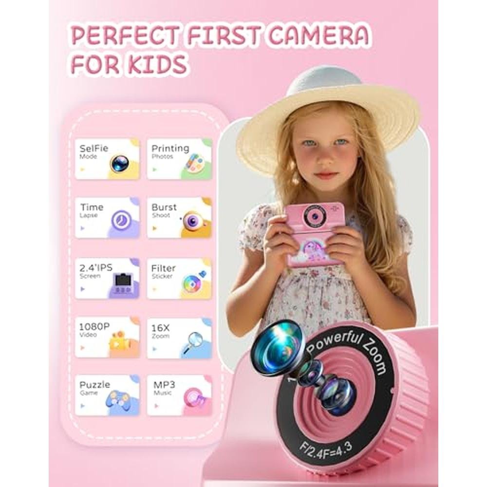 Instant Print Camera: Digital Selfie Cam for Kids – Close-up Detail