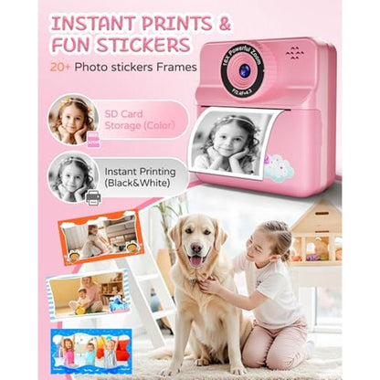 Instant Print Camera: Digital Selfie Cam for Kids – In Use