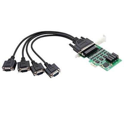 Crest Port: IO Crest 4 Port RS-232 Serial PCIe 2.0 X1 – Front View