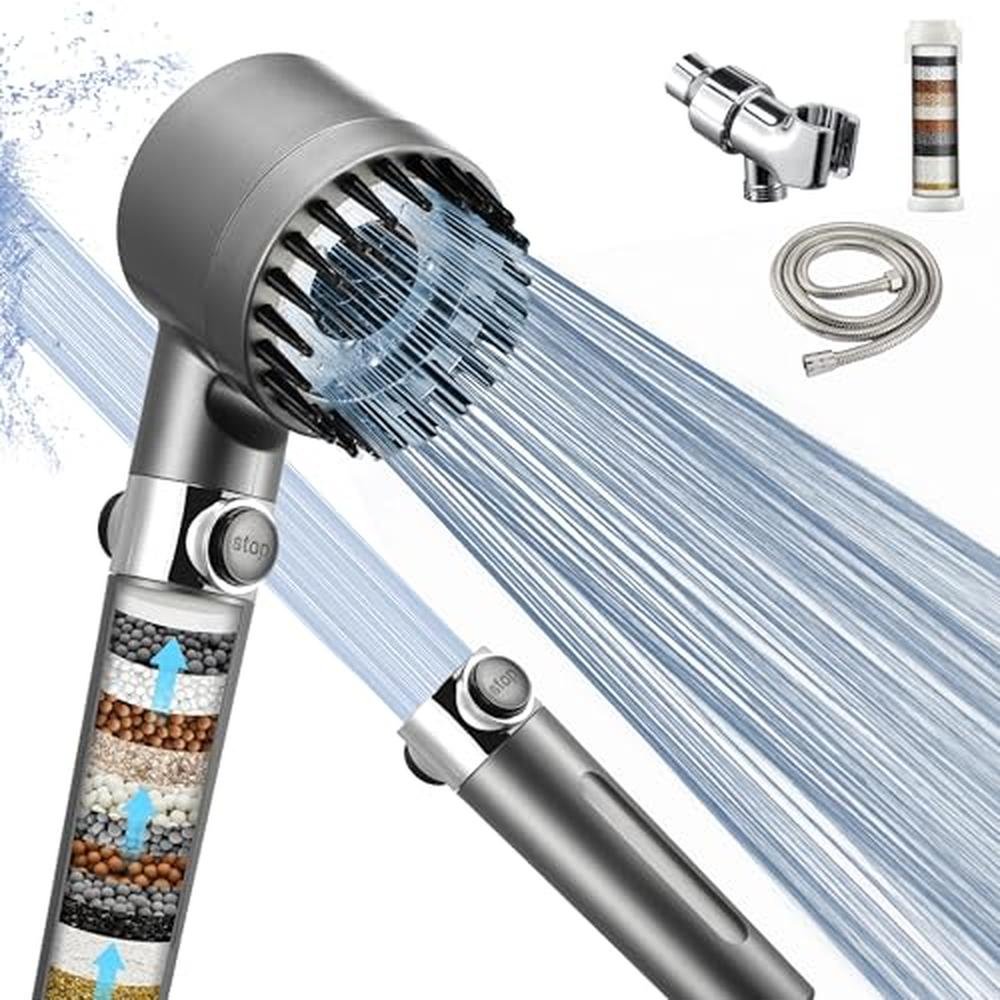 Shower Handheld: Iopsk Filtered Shower Head with Handheld – Front View