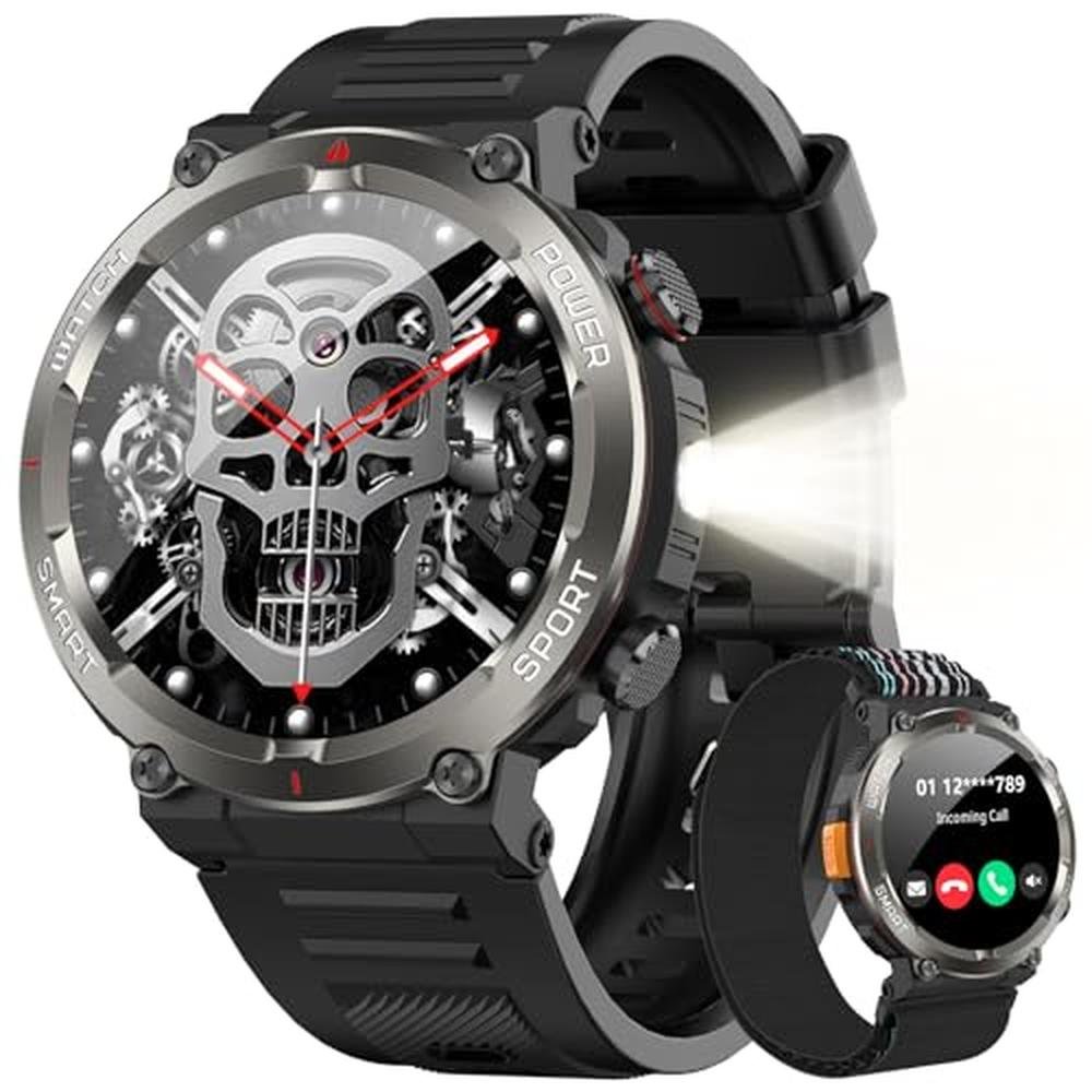 IOWODO Military Smart Watch for Men – Front View