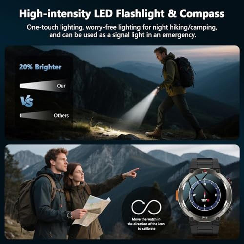 IOWODO Military Smart Watch for Men – In Use
