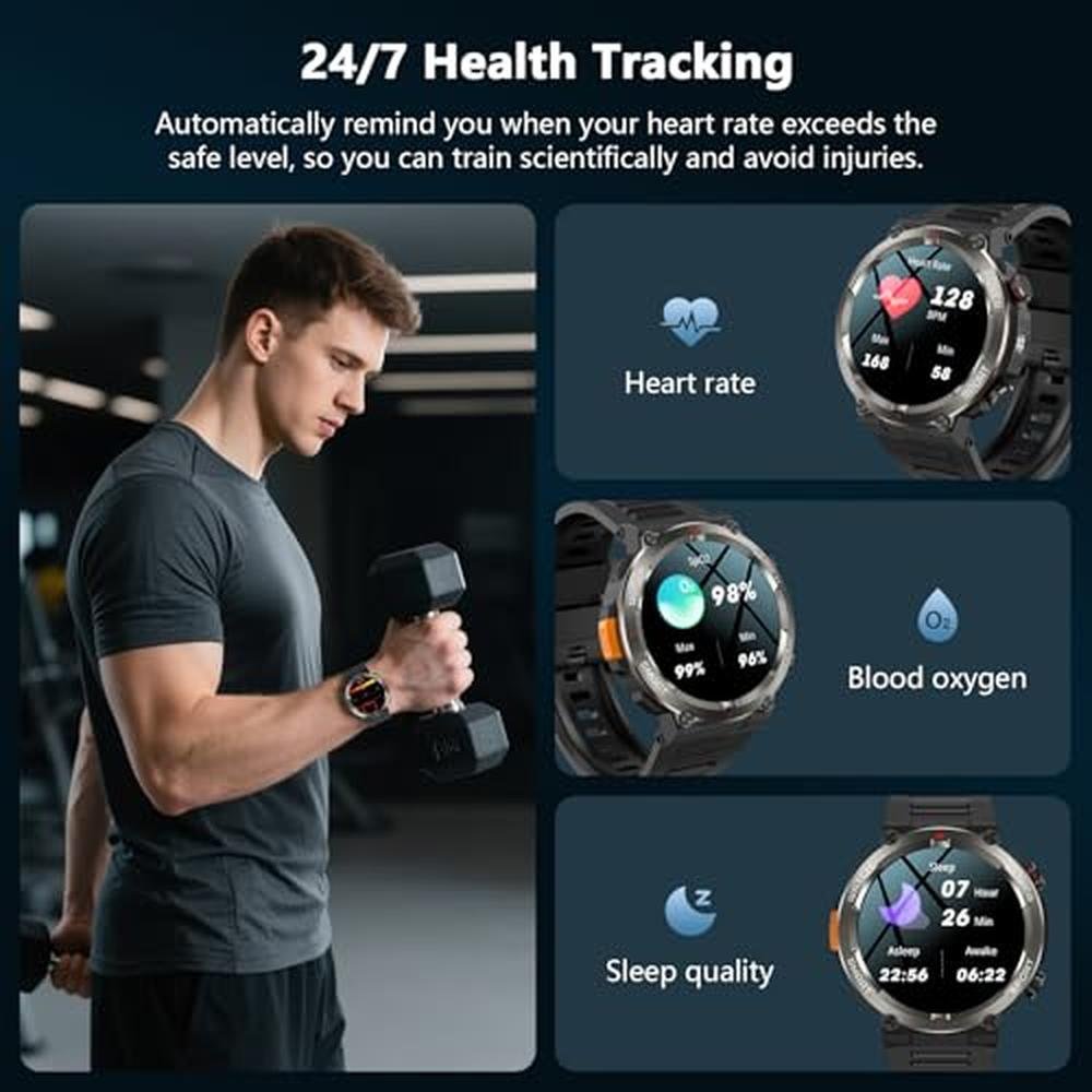 IOWODO Military Smart Watch for Men – Packaging
