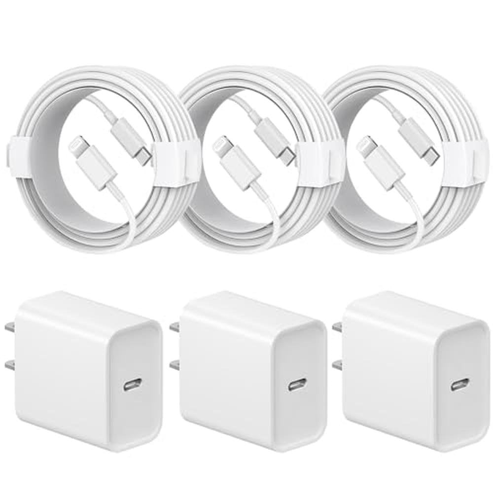 iPhone Charger: 20W Fast Charging Kit for iPhone 14 – Front View