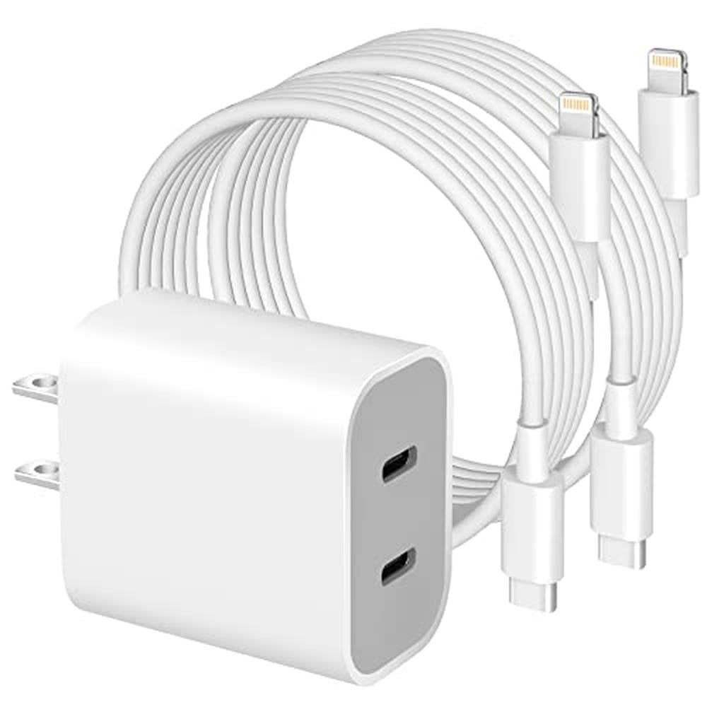 iPhone Charger: Dual Port USB C Charger – Front View