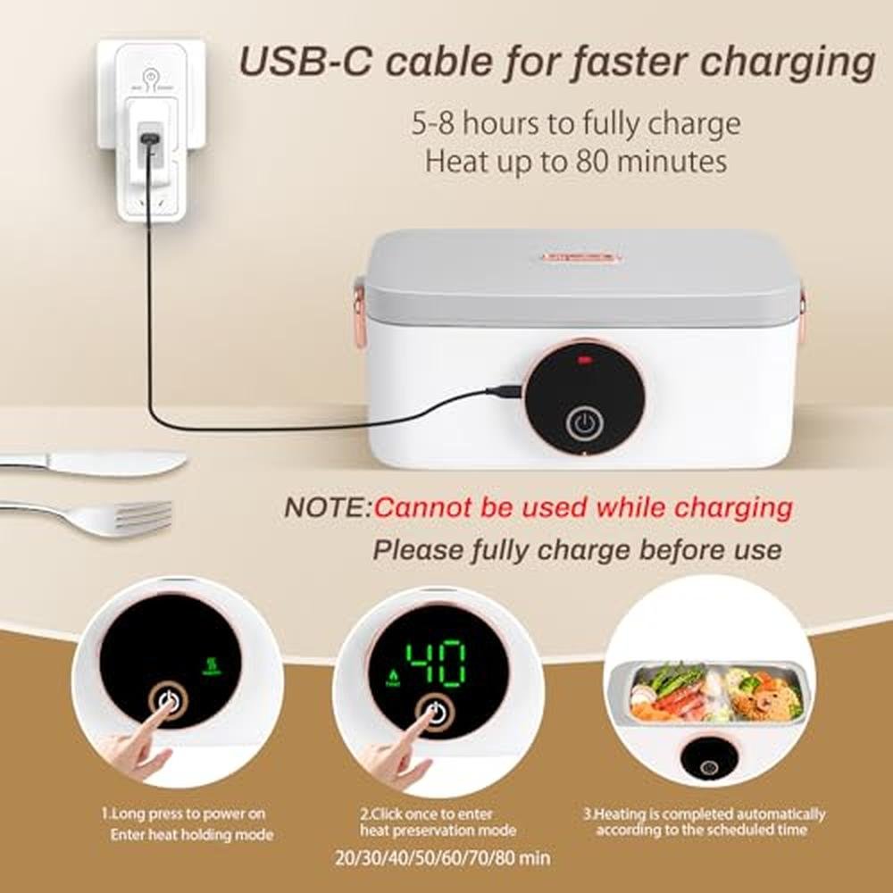 Heating Lunch Box: Iridesc 1L Battery Powered Lunch Box – Packaging