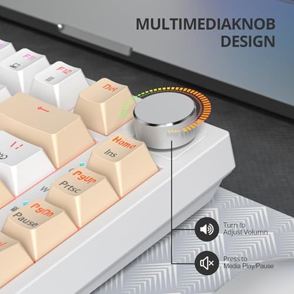 Keyboard Creamy: iRoboosta 75 Mechanical Creamy Keyboard – Close-up Detail