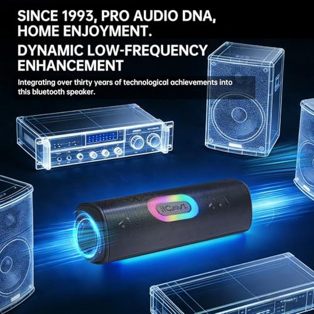 Bluetooth Speaker: ITC AVL Wireless 24W Stereo Sound – Side View