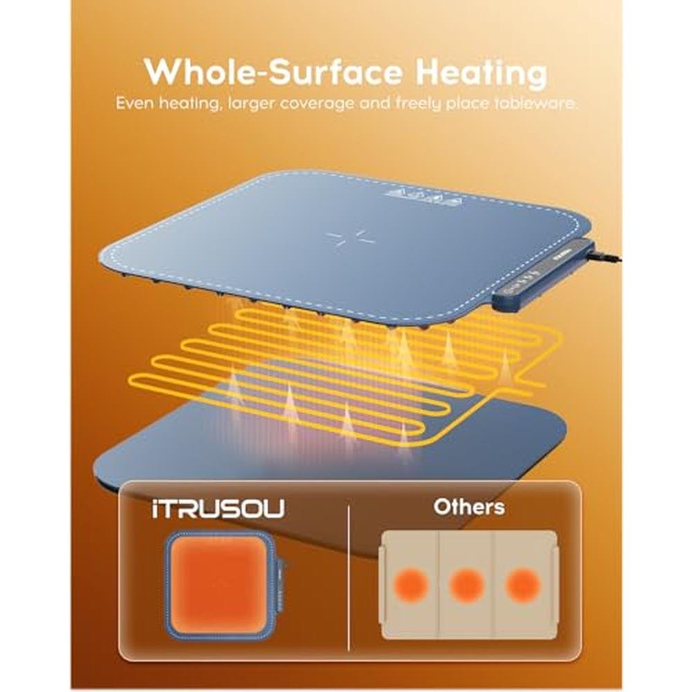 iTRUSOU Electric Warming Tray – Side View