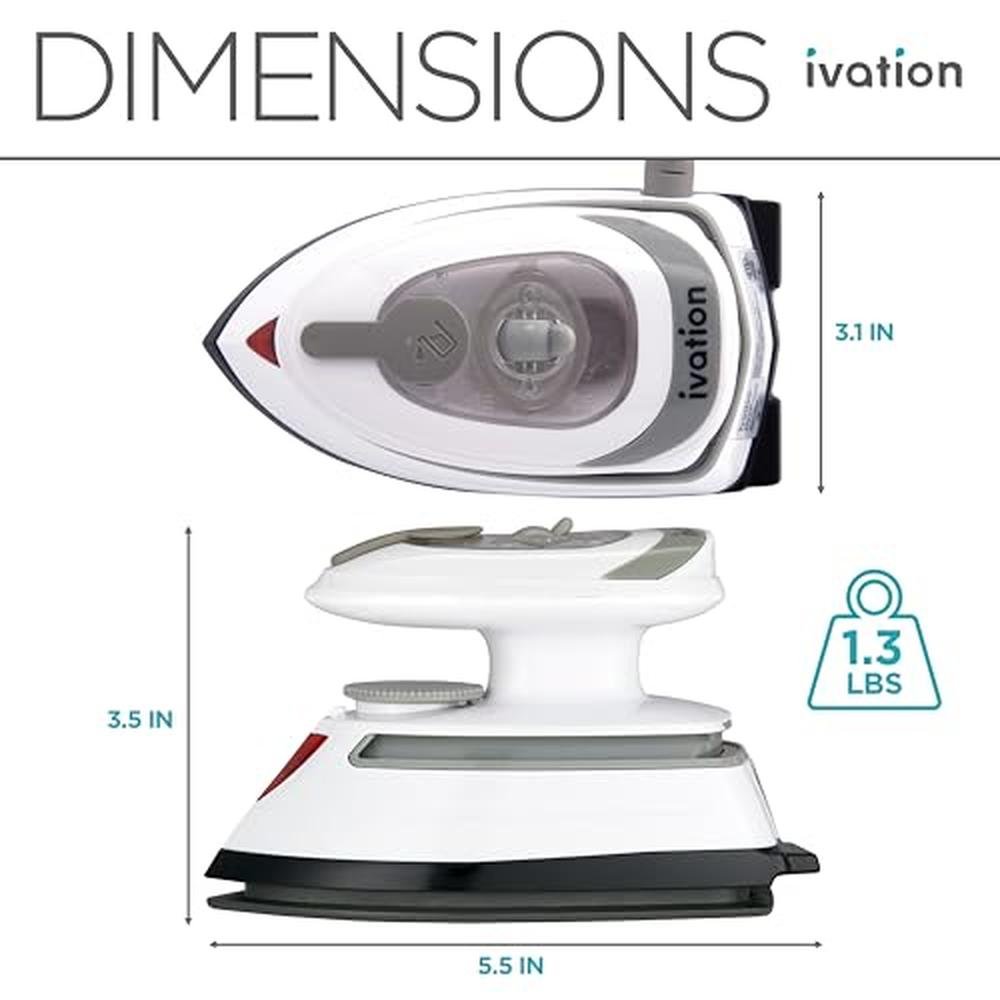Ivation Travel Steam Iron: Mini Dual Voltage Dry Iron & – Packaging