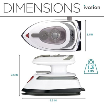 Ivation Travel Steam Iron: Mini Dual Voltage Dry Iron & – Packaging