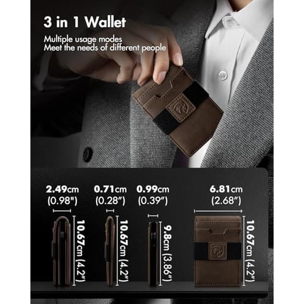 Wallet Iwantit: Iwantit 3 in 1 MagSafe Wallet Men Slim – Side View