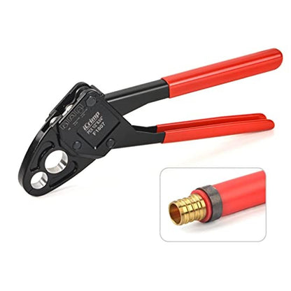 Iwiss Crimp Tool: Iwiss Combo Angle Head Pex Pipe Plumbing – Front View