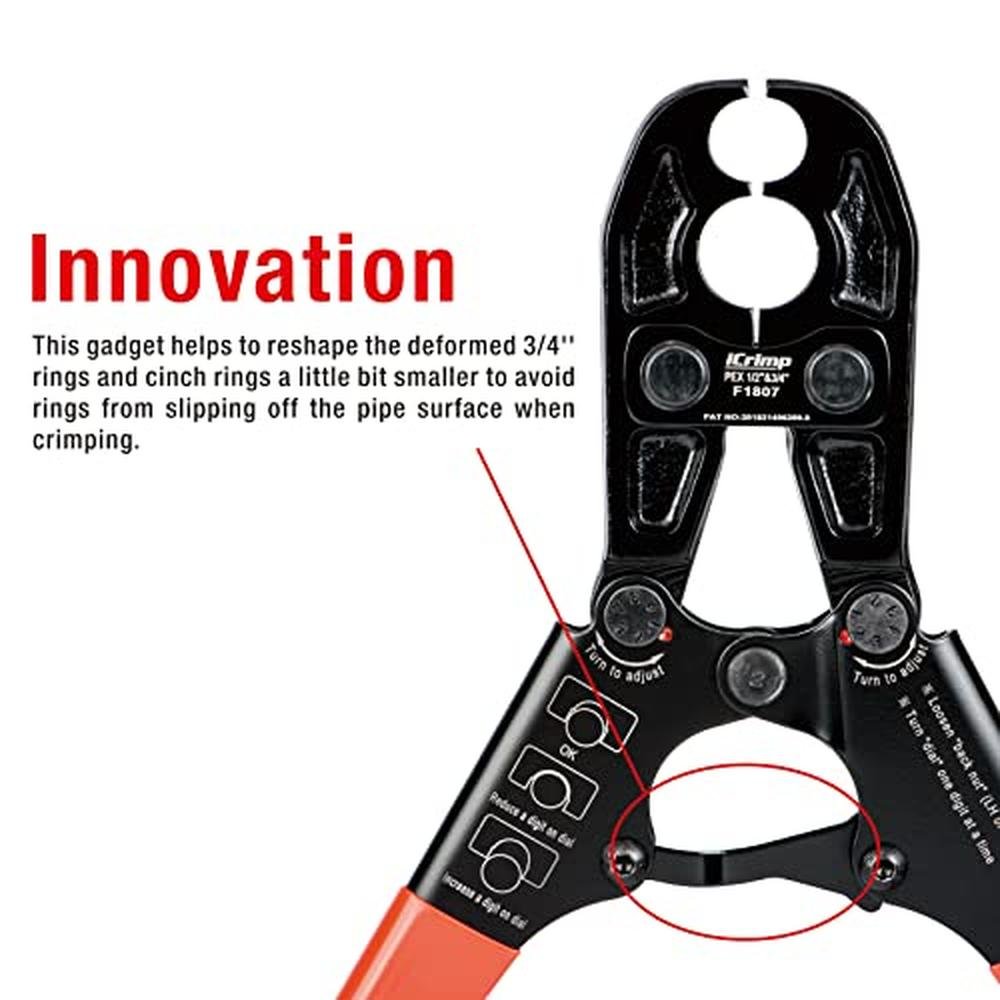 IWISS PEX Crimp Tool: IWISS iCrimp 13-inch Combo PEX Crimper – Close-up Detail