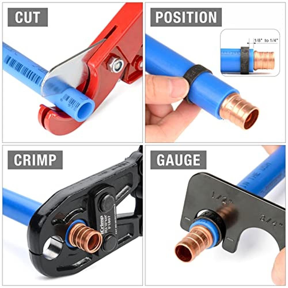 IWISS PEX Crimp Tool: IWISS iCrimp 13-inch Combo PEX Crimper – In Use
