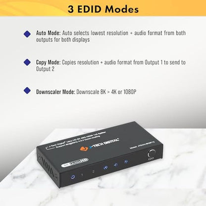 Splitter Tech: J-Tech Digital HDMI Splitter 1x2 4K 120Hz 8K – Packaging