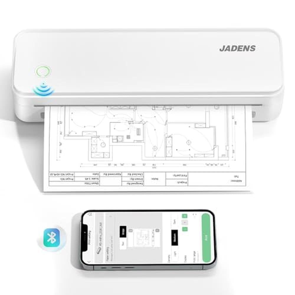 Thermal Jadens: JADENS Portable Wireless Thermal Printer – Front View