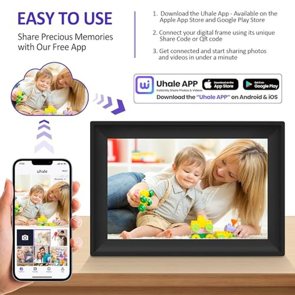 WiFi Digital Picture Frame 10.1 Inch Smart Photo Frame – Side View