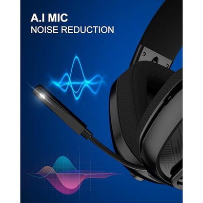Jeecoo 2.4GHz Wireless Gaming Headset with Microphone for – Close-up Detail