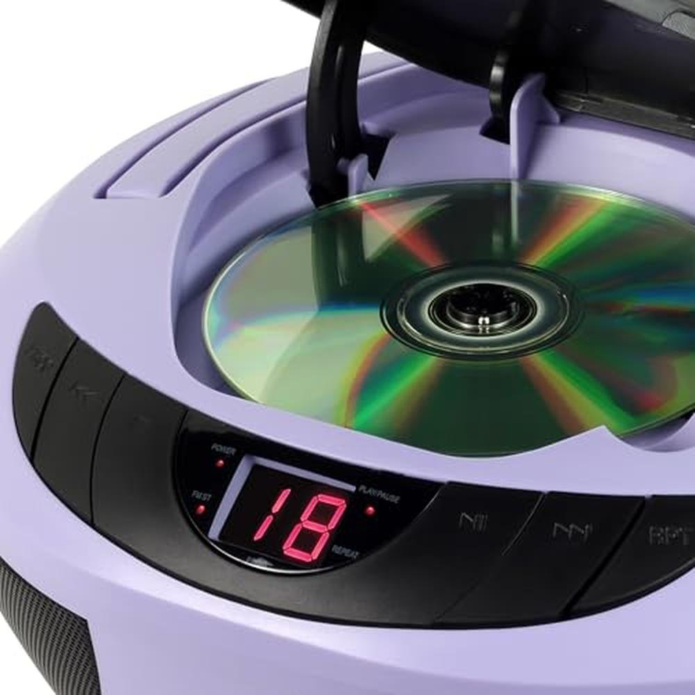 Jensen CD-475 Portable Sport Stereo Boombox(Lavender) – Close-up Detail