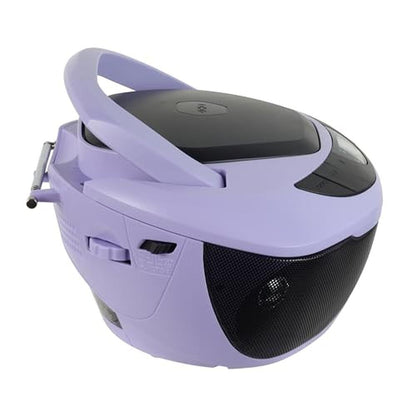 Jensen CD-475 Portable Sport Stereo Boombox(Lavender) – In Use