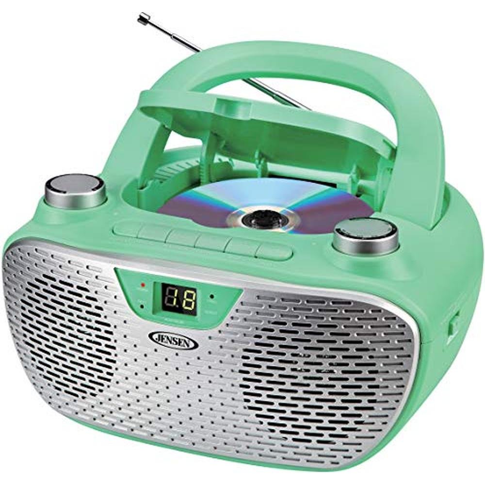 JENSEN CD-485-GR CD-485 1-Watt Portable Stereo CD Player – Front View