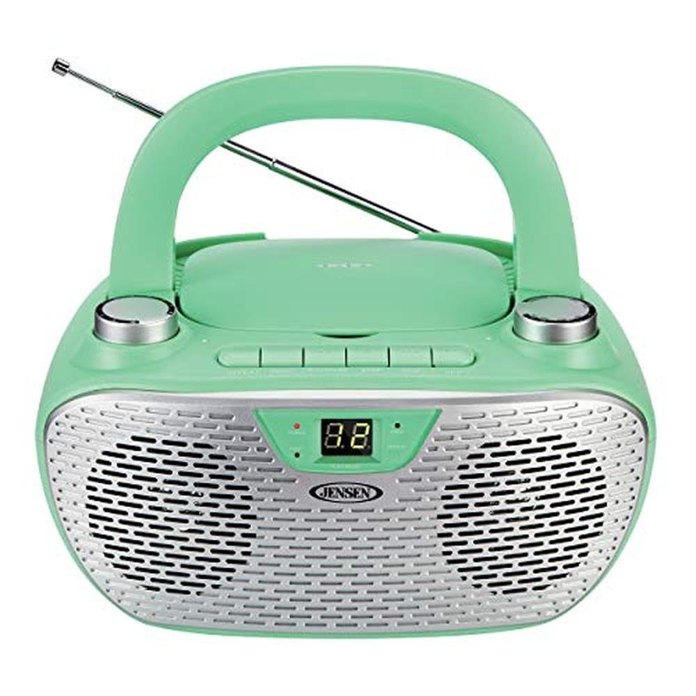 JENSEN CD-485-GR CD-485 1-Watt Portable Stereo CD Player – Side View