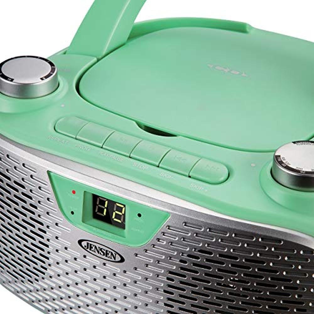 JENSEN CD-485-GR CD-485 1-Watt Portable Stereo CD Player – In Use