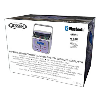 Jensen CD-660 Portable Stereo CD Player Boombox with – Packaging