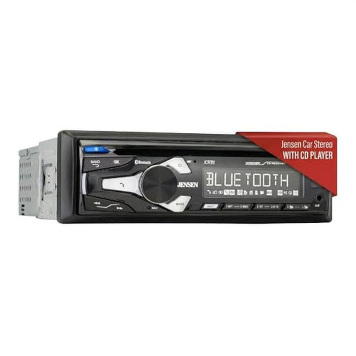 Jensen JCR311 10-Character LCD Single DIN Car Stereo with – Front View