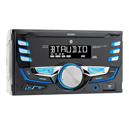 JENSEN MPR420 7-Character LCD Double DIN Car Stereo – Front View