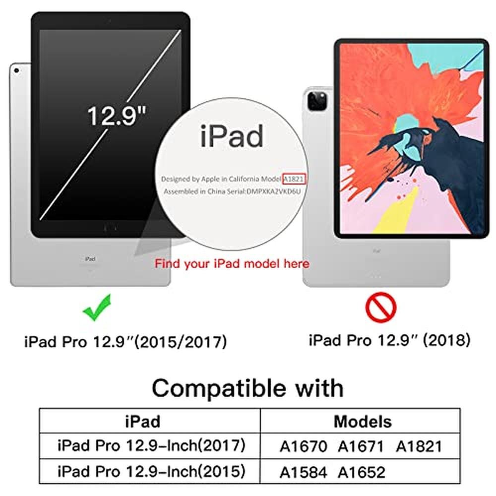Jetech Case for iPad Pro 12.9 Inch 1st and 2nd Generation – Side View