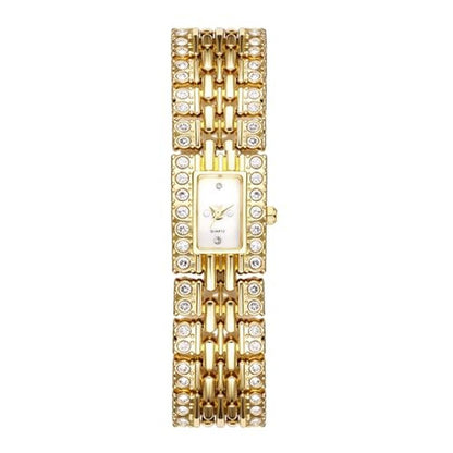 Women's Jewelry: JewelryWe Square Iced-Out Watch – Front View